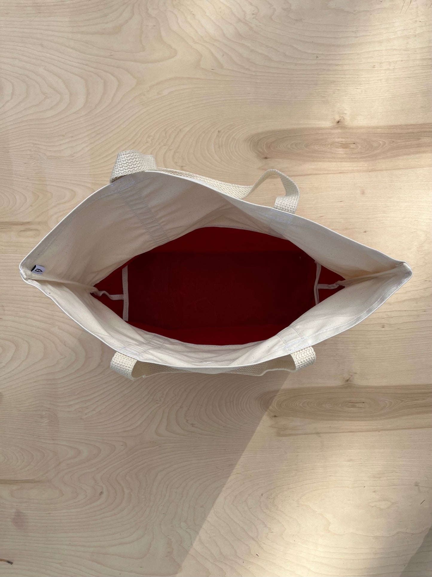 Medium Canvas Tote - Red